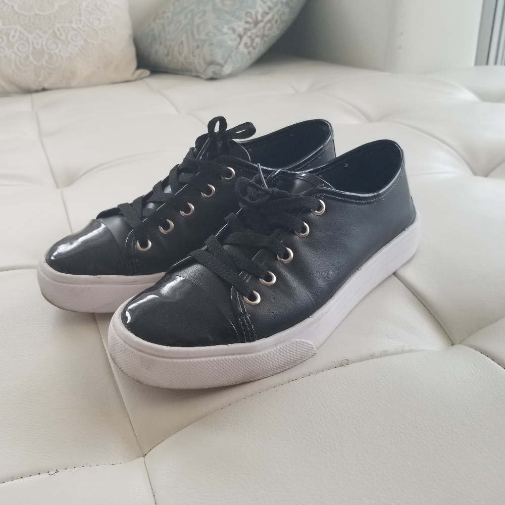 Black sneakers shoes